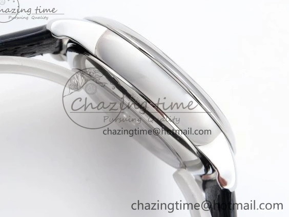 1221 De Ville Power Reserve SS MKF 1:1 Best Edition Black Dial on Black Leather Strap A Packable 7744